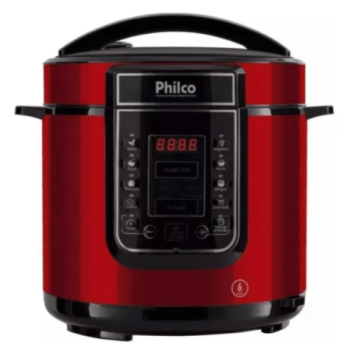 Panela Elétrica A Pressão Philco Ppp01 Vermelha inox 220v 6L - Novo