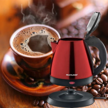 Chaleira Elétrica Multilaser 1,8L Gourmet Red 220v - NOVO