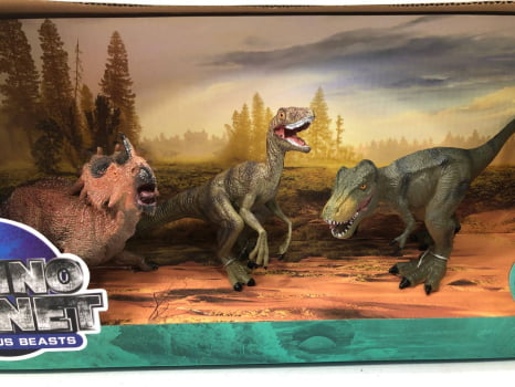 Dinossauros Dino Planet Ferocious com 3 Unidades 