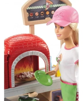 Boneca Barbie Pizzaiola Chefe Pizza Mattel Pizzaria Original