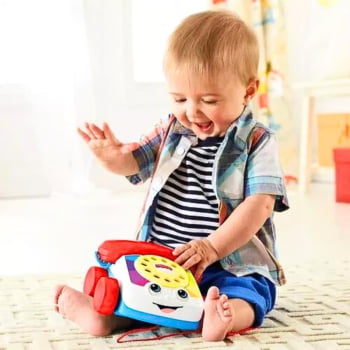 Brinquedo Para Bebês Novo Telefone Feliz Puxar Fisher-price