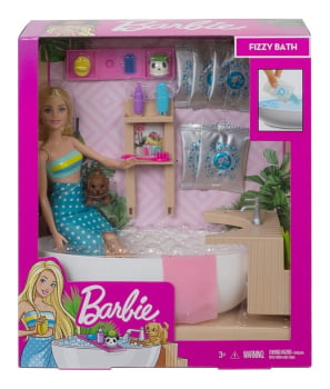 Boneca Barbie Banho de Espuma Mattel GJN32