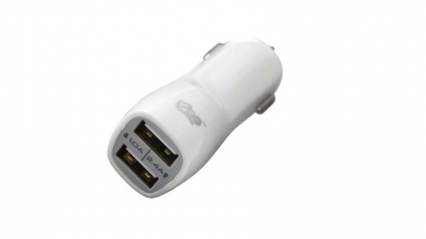 Carregador Veicular Branco 2 Saída 12-24v i2go