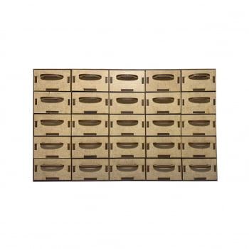 Gaveteiro Organizador 31x19x9cm em MDF Cru c/ puxador