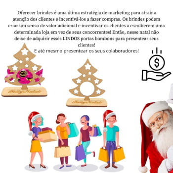 20 Porta Bombom De Natal Arvore De Natal Mdf Lembrancinha