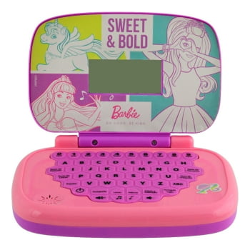 Candide Laptop Barbie Infantil Português/inglês Rosa