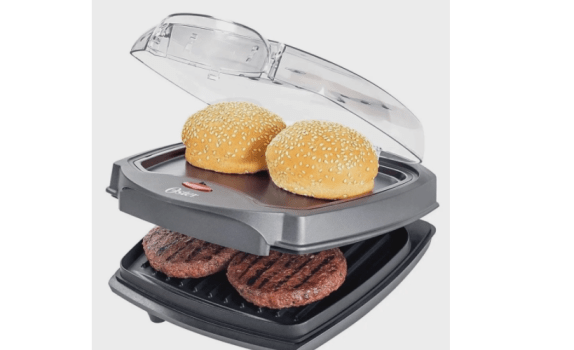 Grill Elétrico Burguer Oster 2 Em 1 Com Estufa 110v - Outlet