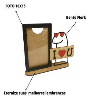 Porta Retrato Foto 10x15 Bento Dia Dos Namorados Mdf