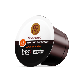 Cápsulas de Café Espresso Gourmet Dark Roast Três Corações