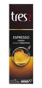 Capsulas de Café sabor Espresso Forza Três Corações