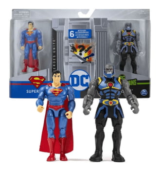 Bonecos DC Superman e Darkseid 10cm Sunny