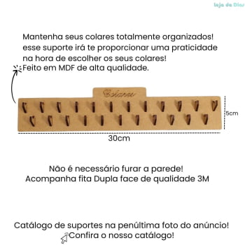 Suporte Parede Organizador Porta Colares Anéis Pulseiras