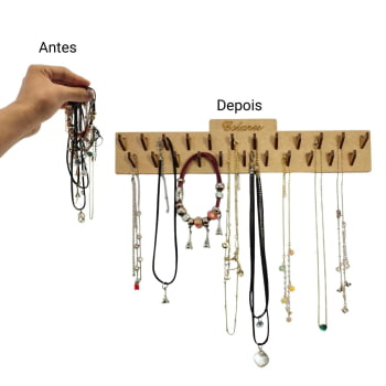 Suporte Parede Organizador Porta Colares Anéis Pulseiras