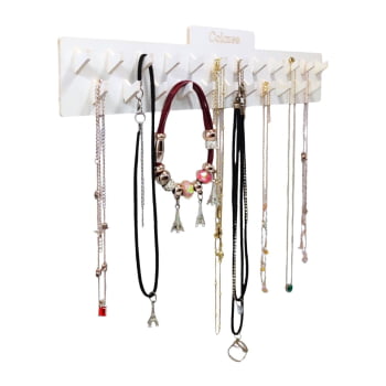 Suporte Parede Organizador Porta Colares Pulseira Branco