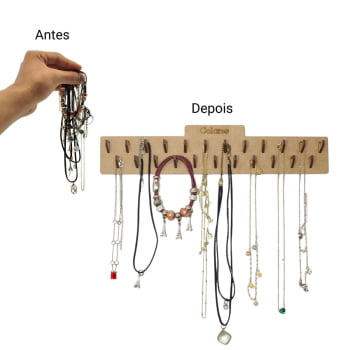 Suporte Parede Organizador Porta Colares Pulseiras Anéis