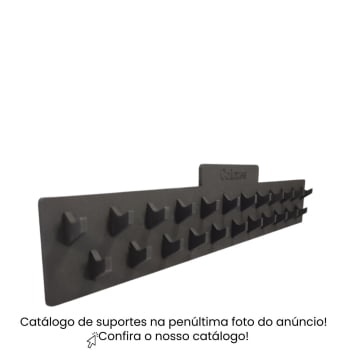 Suporte Parede Organizador Colares 30cm Preto Fosco