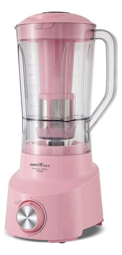 Liquidificador Britânia 2,6L  220v Rosa com 4 Velocidades